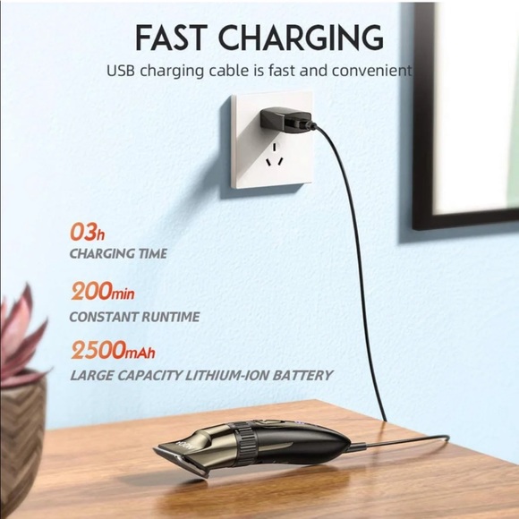 Mens Electirc Waterproof Hair trimmer clippers - Picture 8 of 8